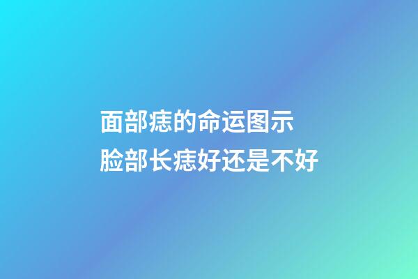 面部痣的命运图示 脸部长痣好还是不好